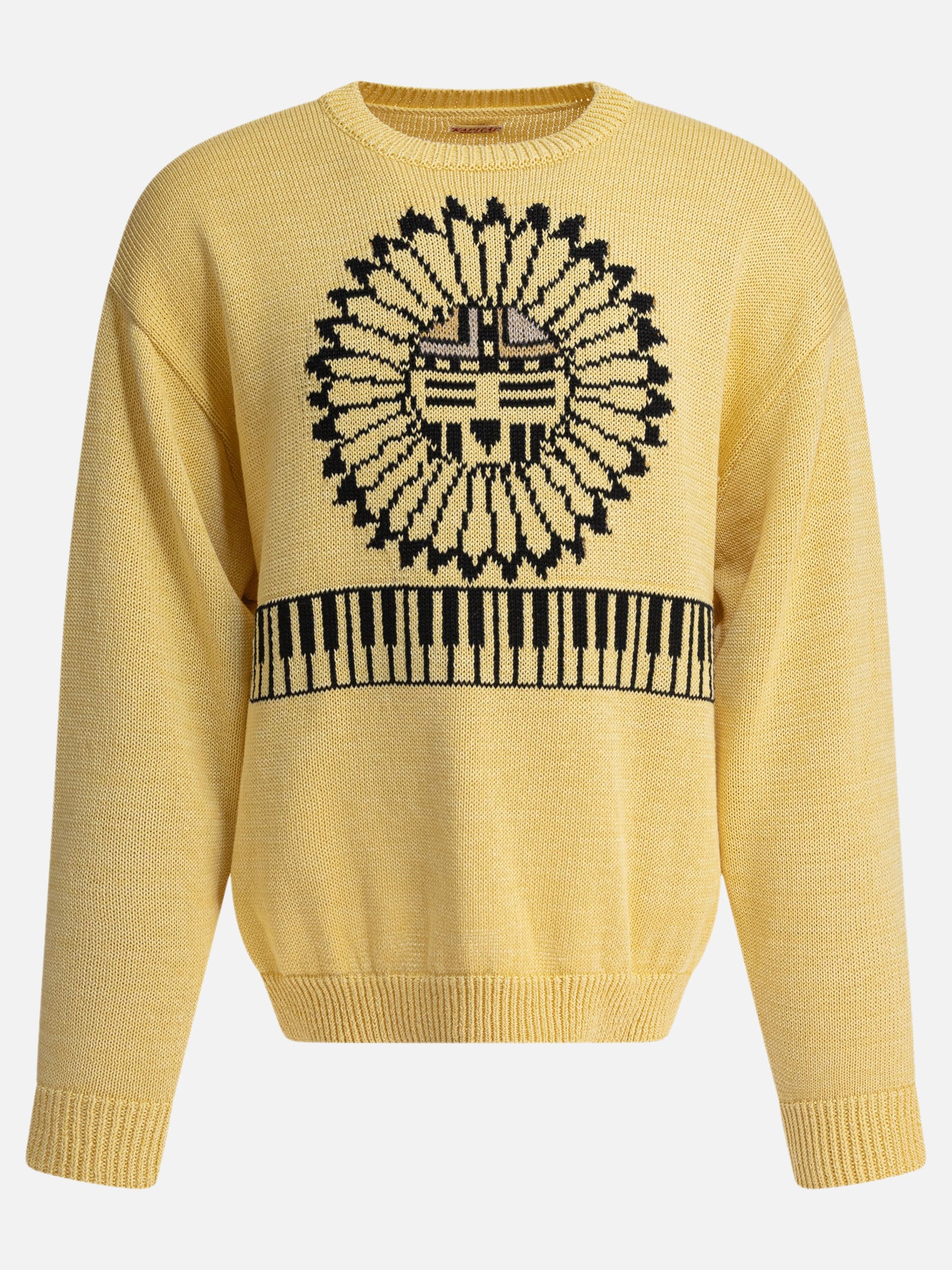 KAPITAL Maglione &quot;Piano &amp; Sun Face&quot; 18423528_3 Yellow thumbnail_1
