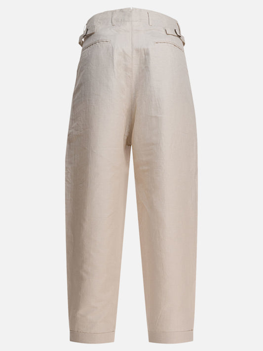 KAPITAL Linen and cotton trousers 25582776_3 Beige 2