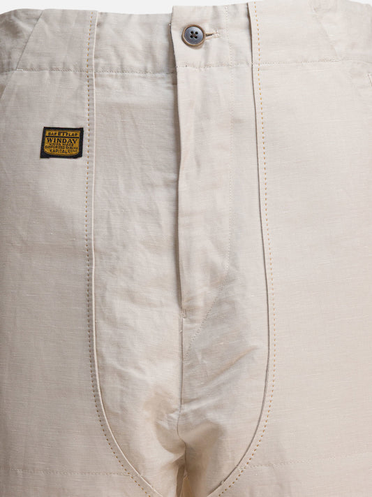 KAPITAL Linen and cotton trousers Beige

