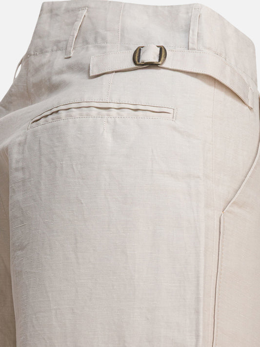 KAPITAL Linen and cotton trousers Beige

