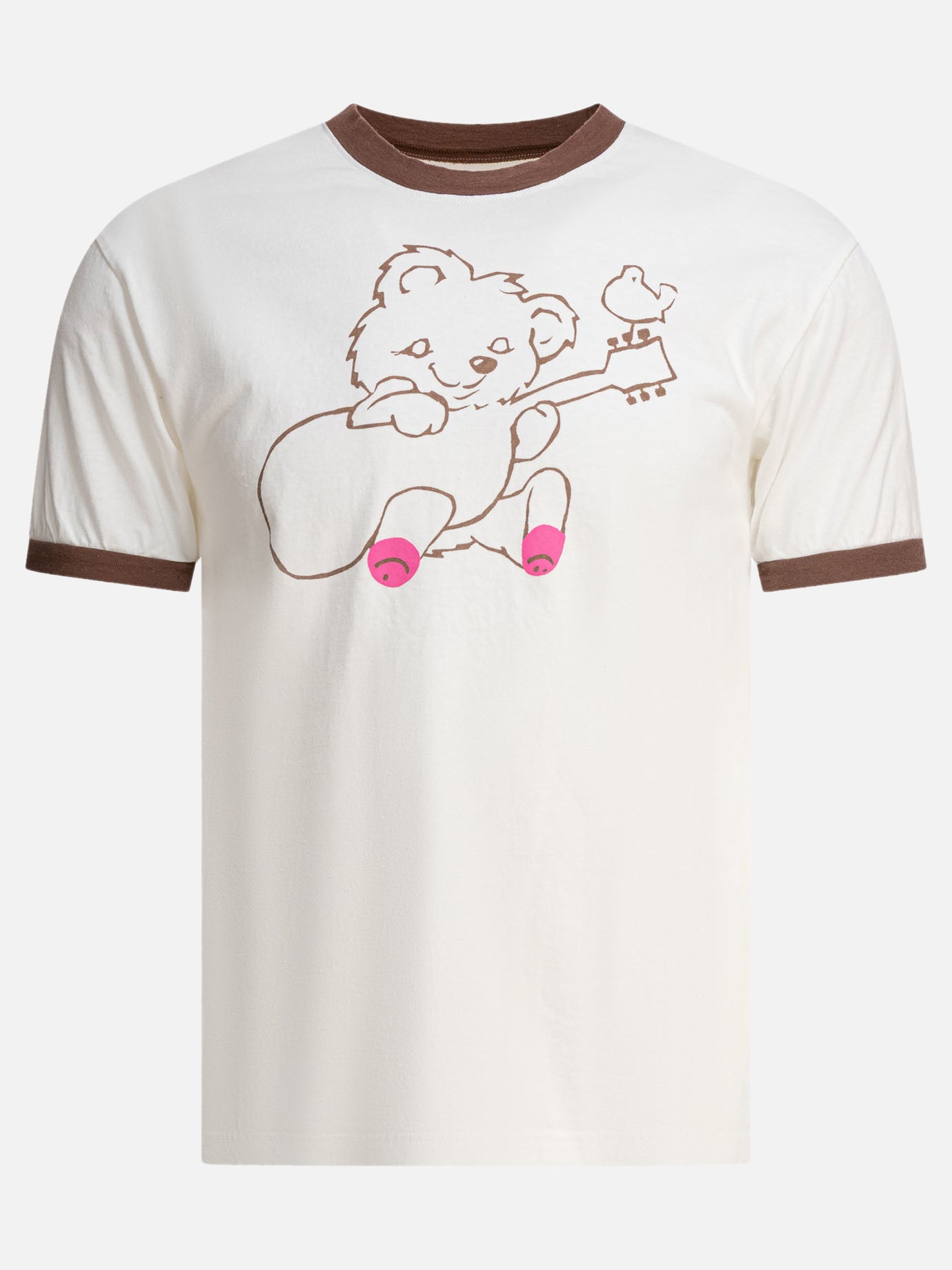 T-shirt girocollo Print  Marrone - KAPITAL Uomo | PDP | VIETTI Online Store | Zoom-Modal
