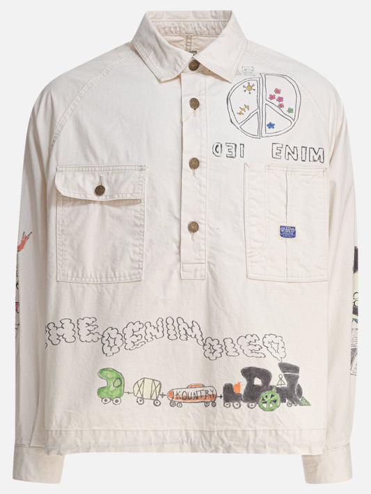 KAPITAL "Memorial Paint" shirt 25754358_3 Beige 1