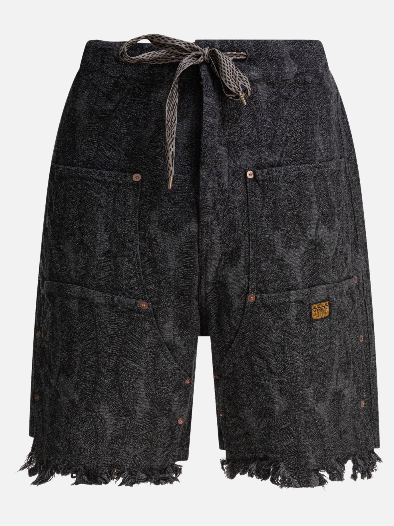 KAPITAL "Magpie" short Black