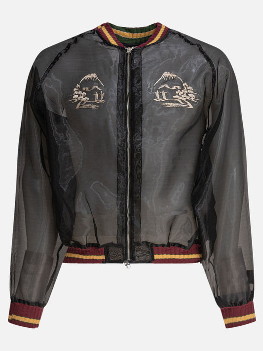 KAPITAL Bomber jacket "Sheer Pearl Mosquito Guard" 10689011_3 Black 1