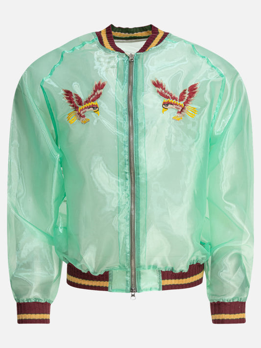 KAPITAL Bomber jacket "Sheer Pearl Mosquito Guard" 19364999_2 Green 1