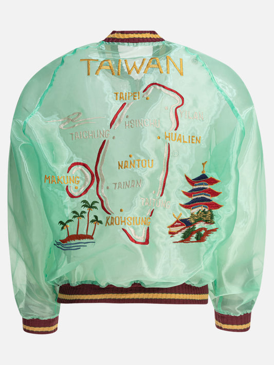KAPITAL Bomber jacket "Sheer Pearl Mosquito Guard" 19364999_2 Green 2