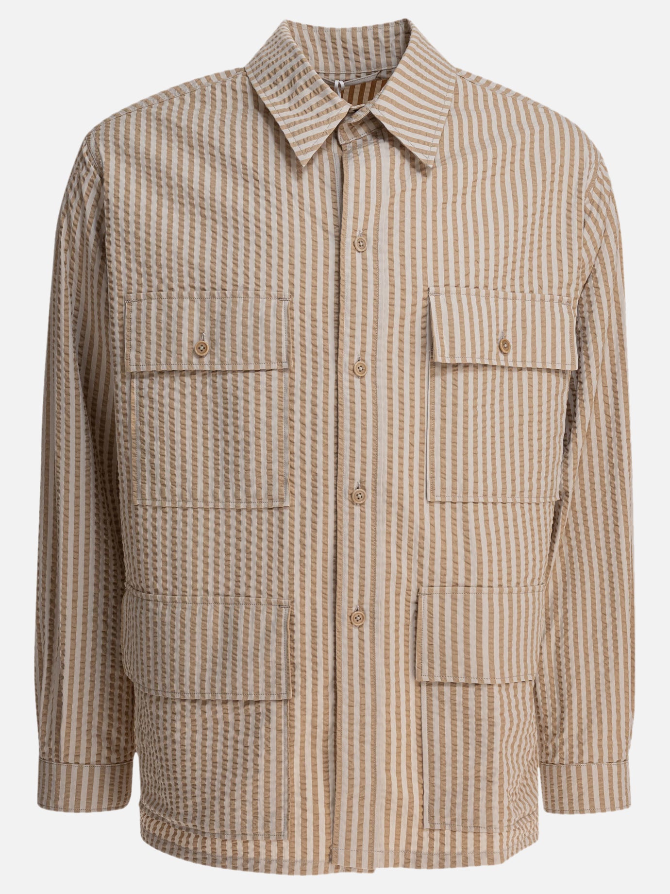 Overshirt jackets Striped  Beige - Kaptain Sunshine Men | PDP | VIETTI Online Store | Zoom-Modal
