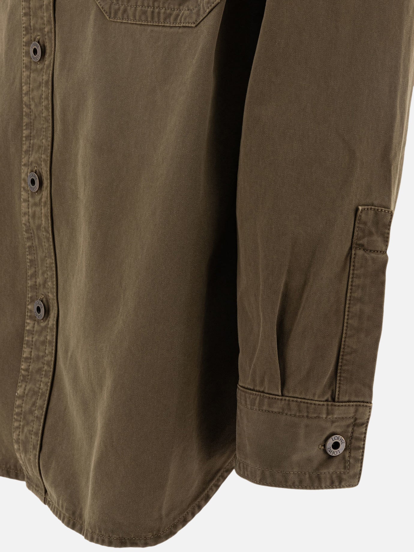 【LOEWE】OVERSHIRT◆H526Y02WA3 Overshirt in cotton Green - LOEWE