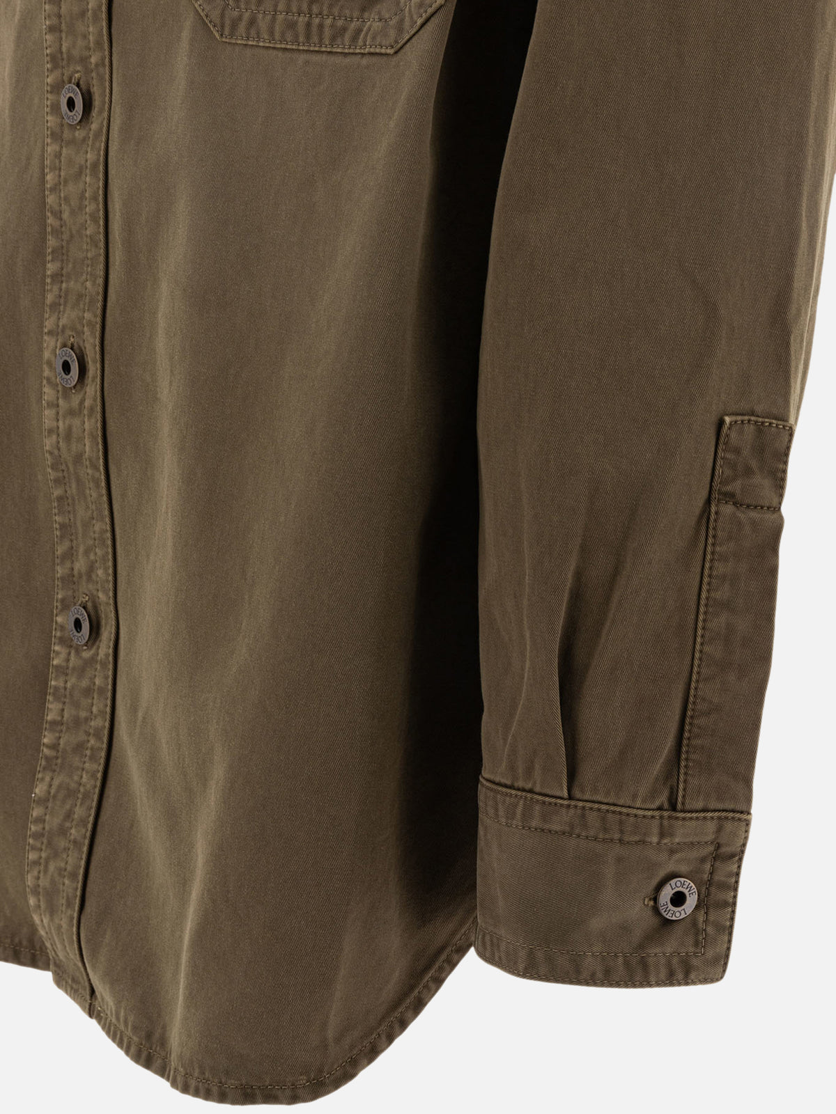 Loewe Cotton overshirt jacket Green - VIETTI