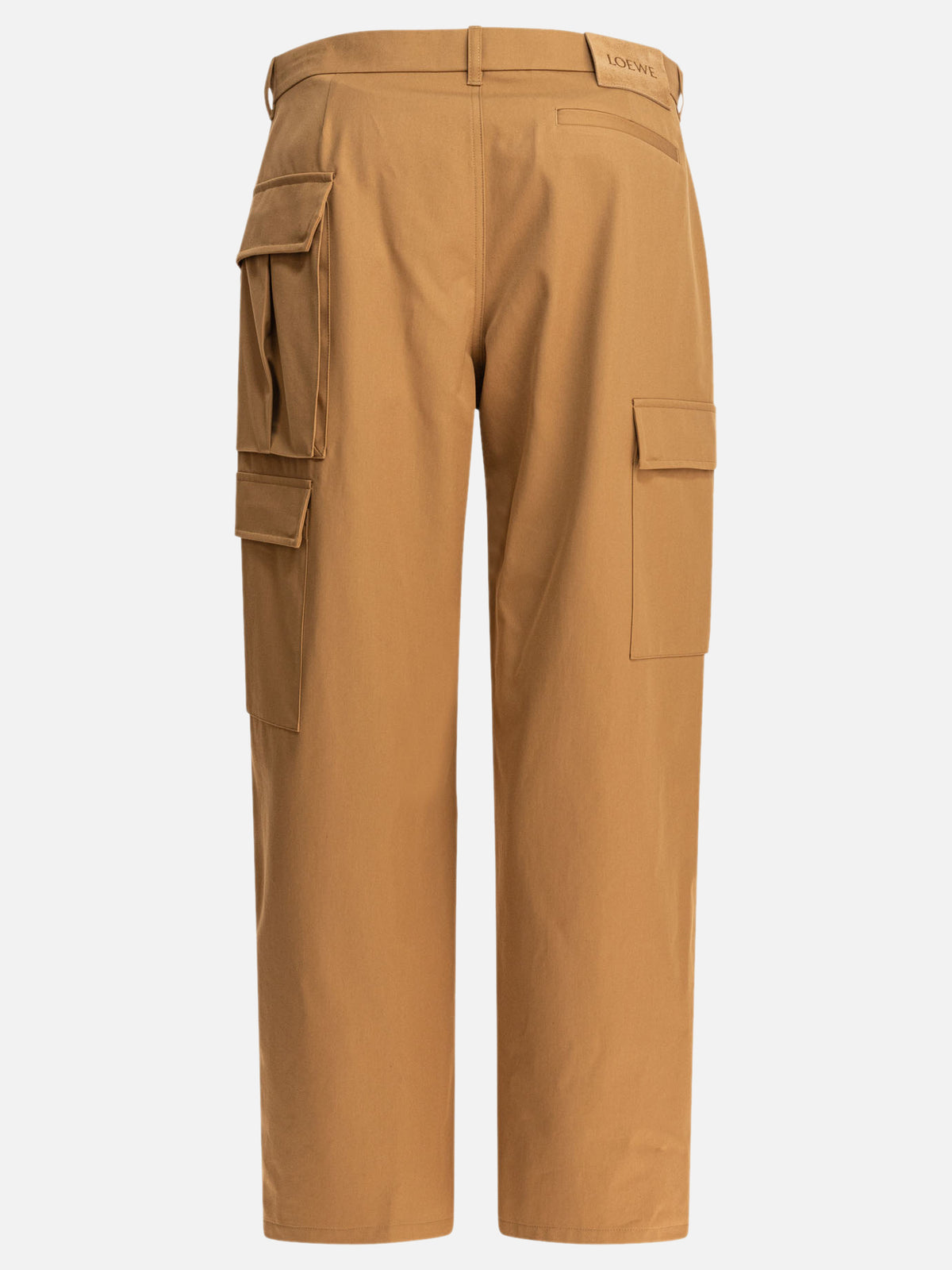Loewe Cotton and silk cargo trousers Beige