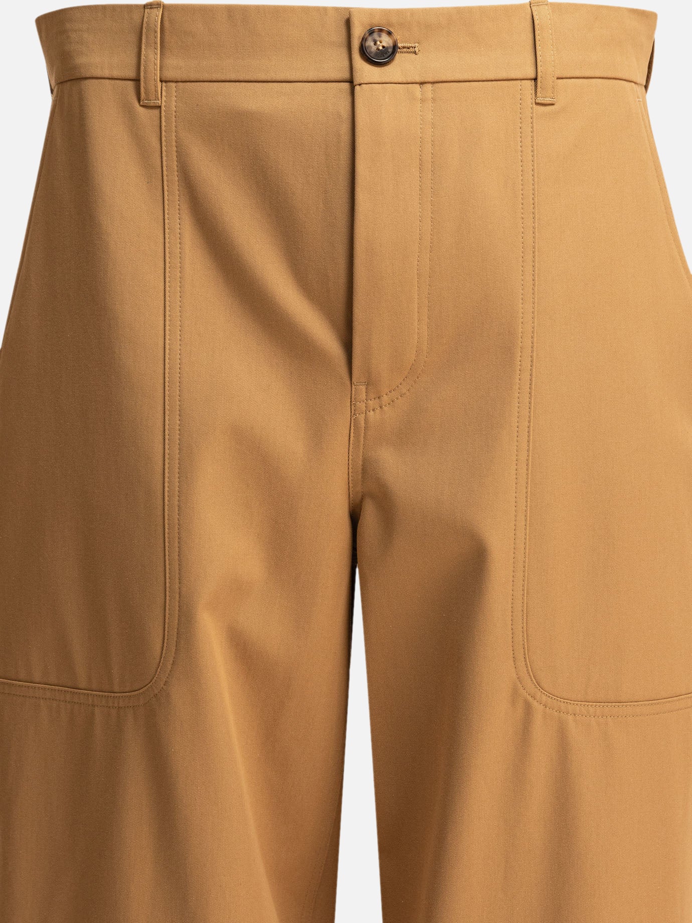 Loewe Cotton and silk cargo trousers Beige - Men | VIETTI
