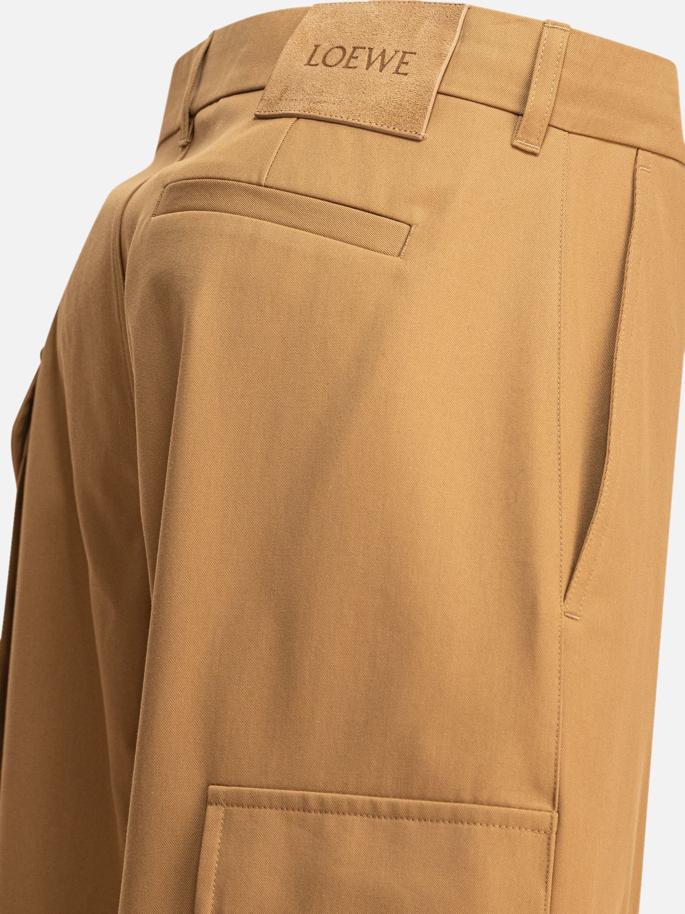 Loewe Pantaloni cargo in cotone e seta 19730550_48 Beige thumbnail_4