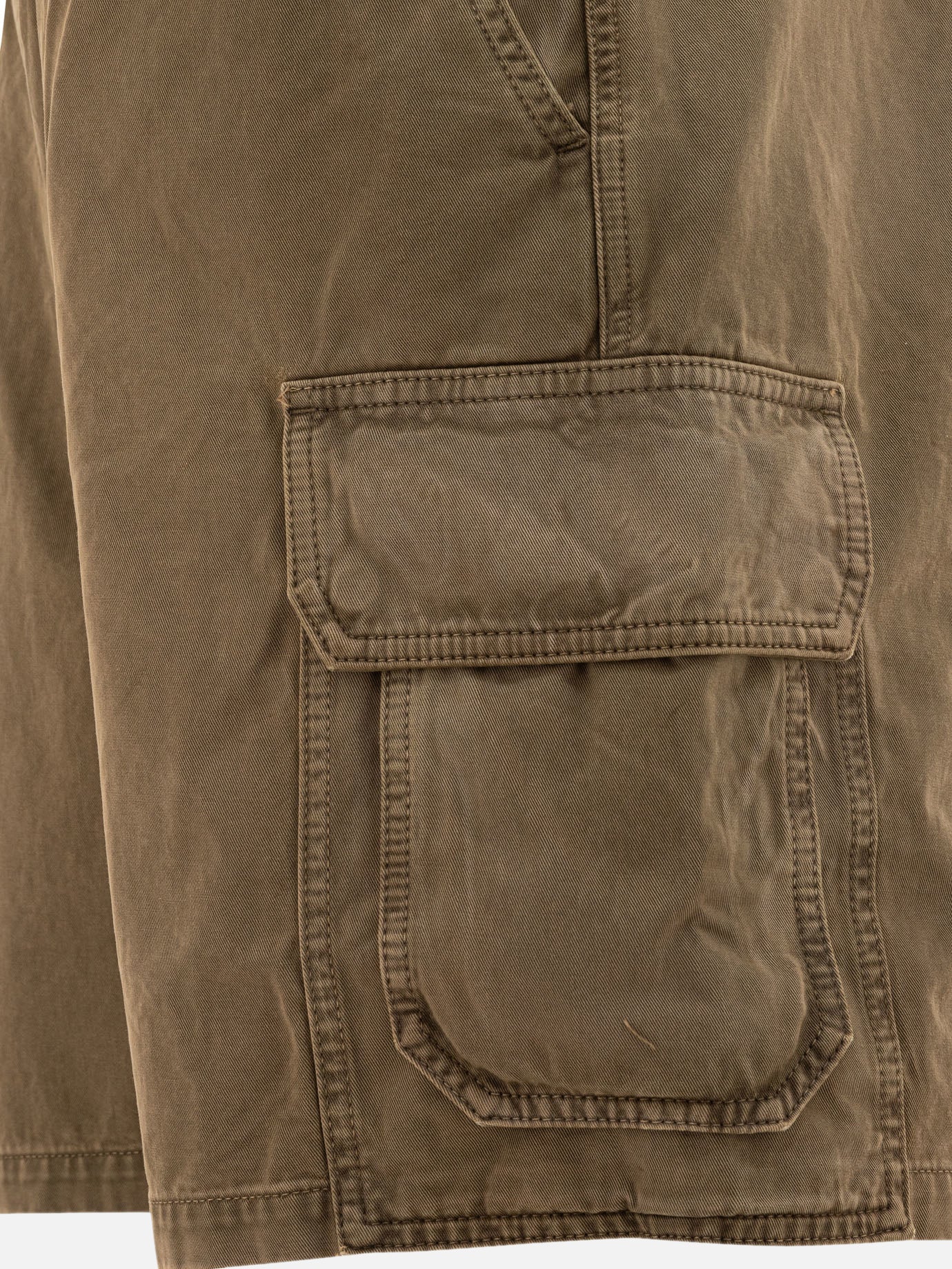 25SS new/LOEWE ハイライズコットンカーゴショーツ Shorts Khaki Cargo shorts in cotton Green - LOEWE