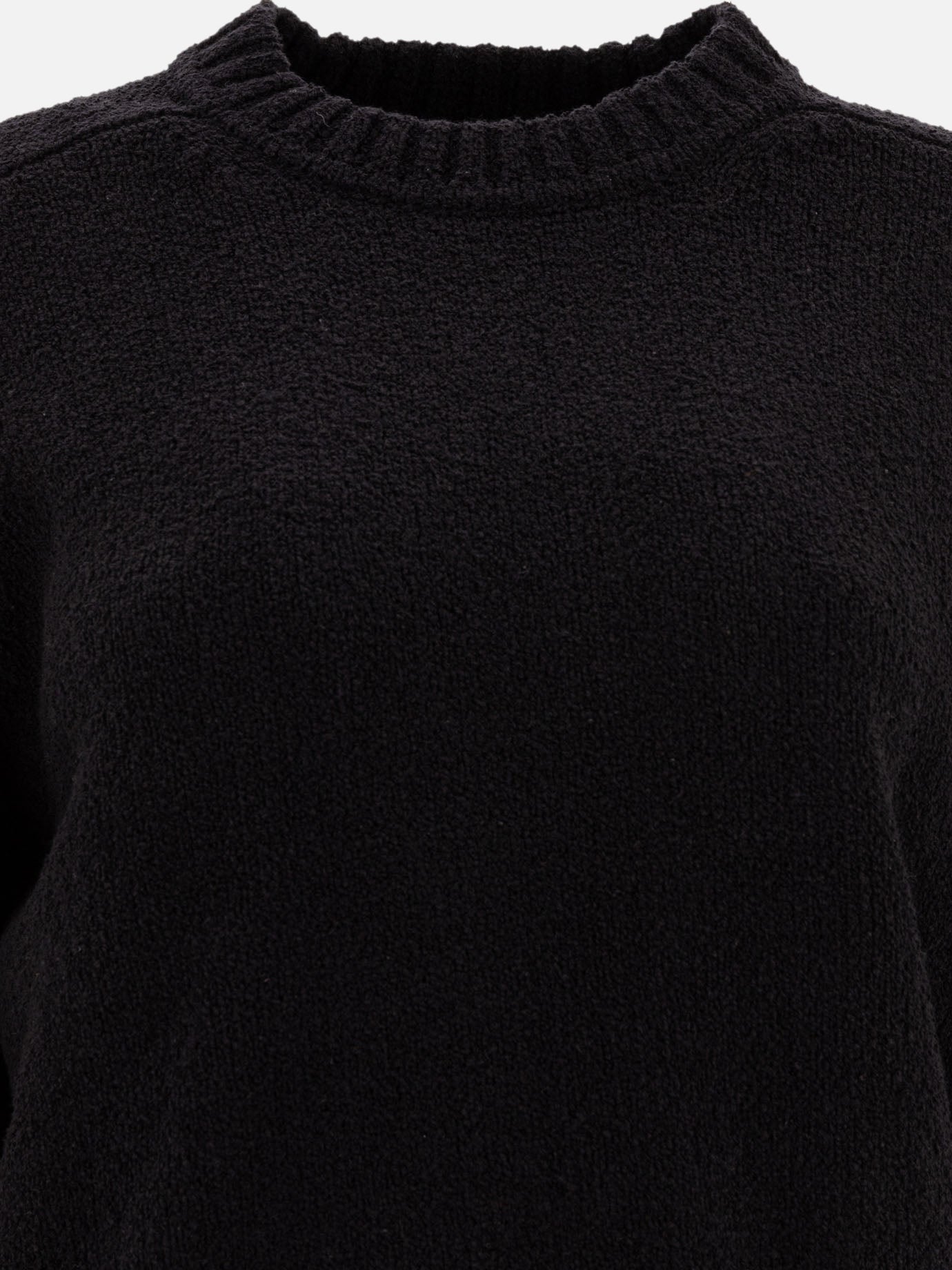 Crewneck sweaters Tinta unita  Black - Loulou Studio Women | PDP | VIETTI Online Store | thumbnail_3