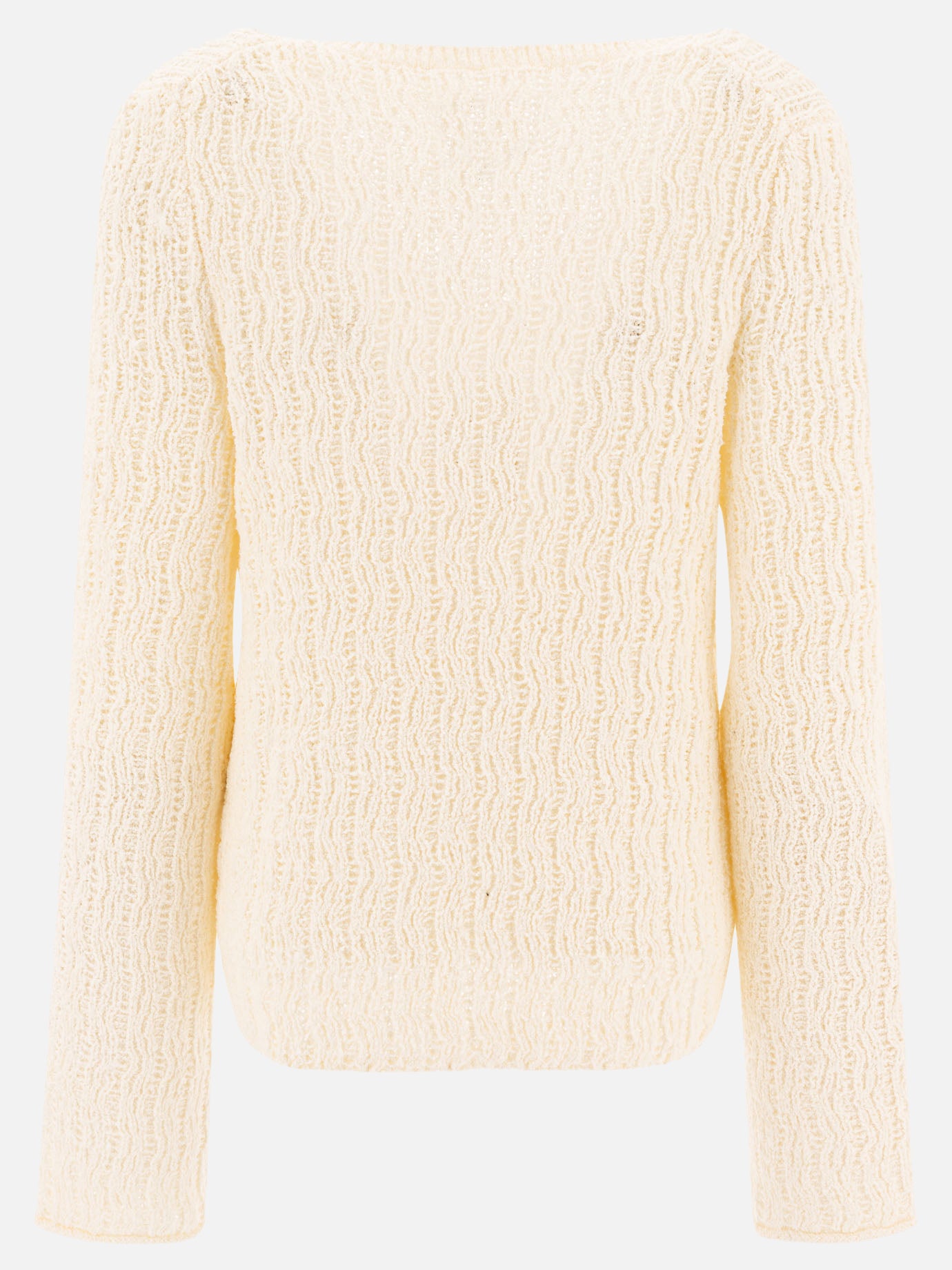 Maglioni scollo a V Textured knit  Bianco - Loulou Studio Donna | PDP | VIETTI Online Store | Zoom-Modal_2
