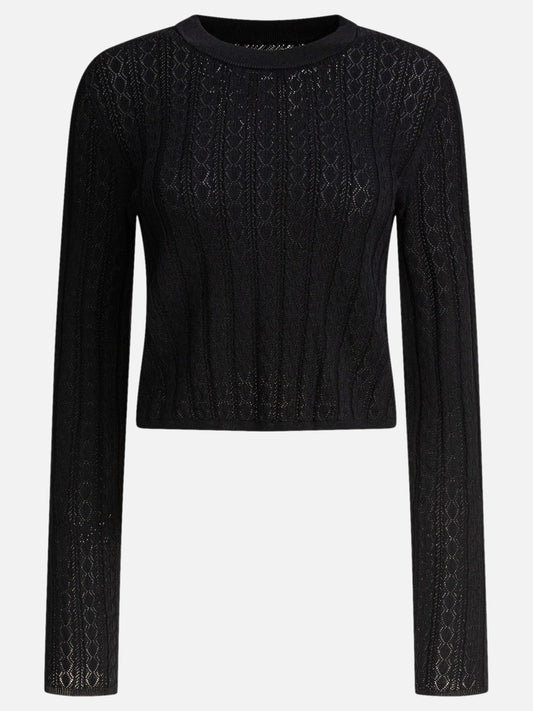 Loulou Studio "Tinos" Crew-neck sweater Black

