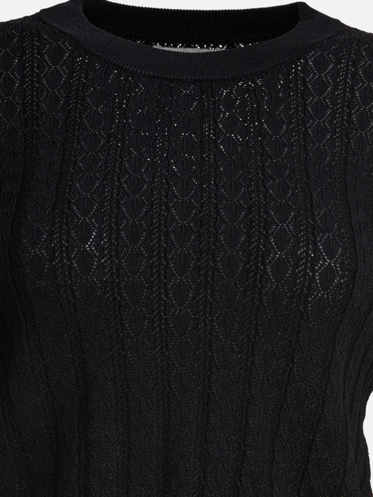 Loulou Studio "Tinos" Crew-neck sweater Black - VIETTI