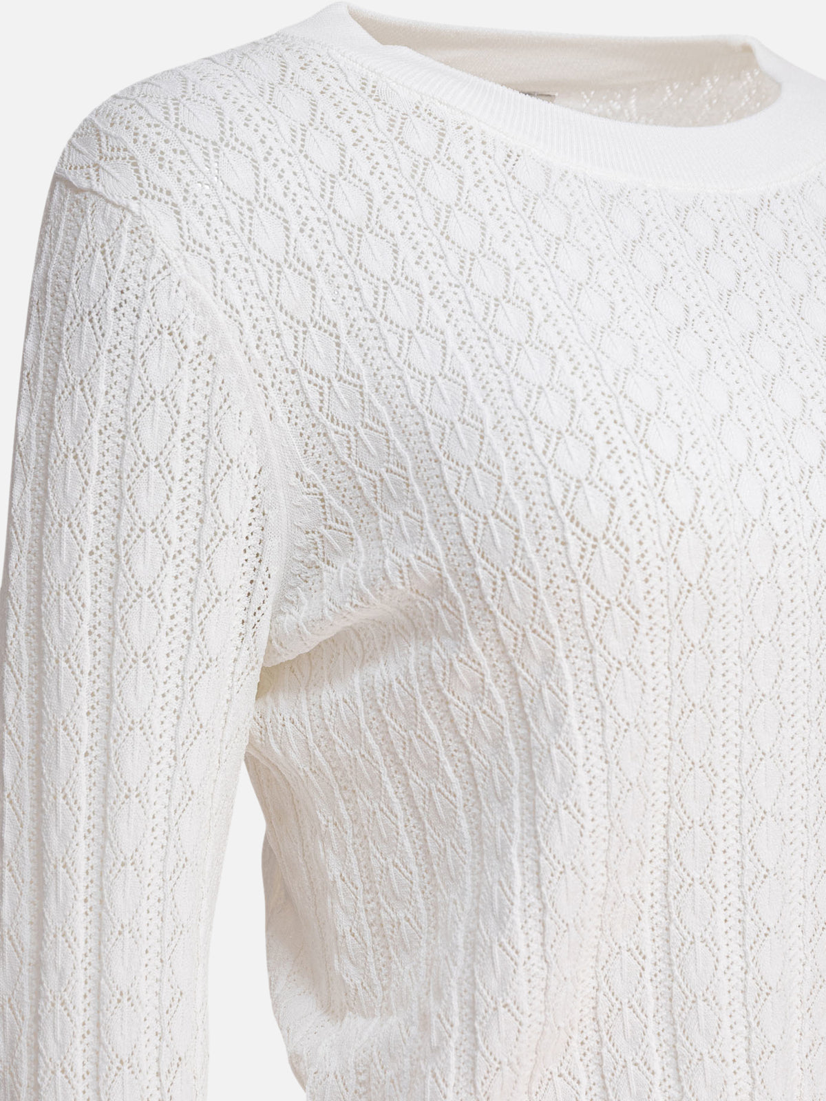 Loulou Studio "Tinos" cashmere crewneck sweater White - VIETTI