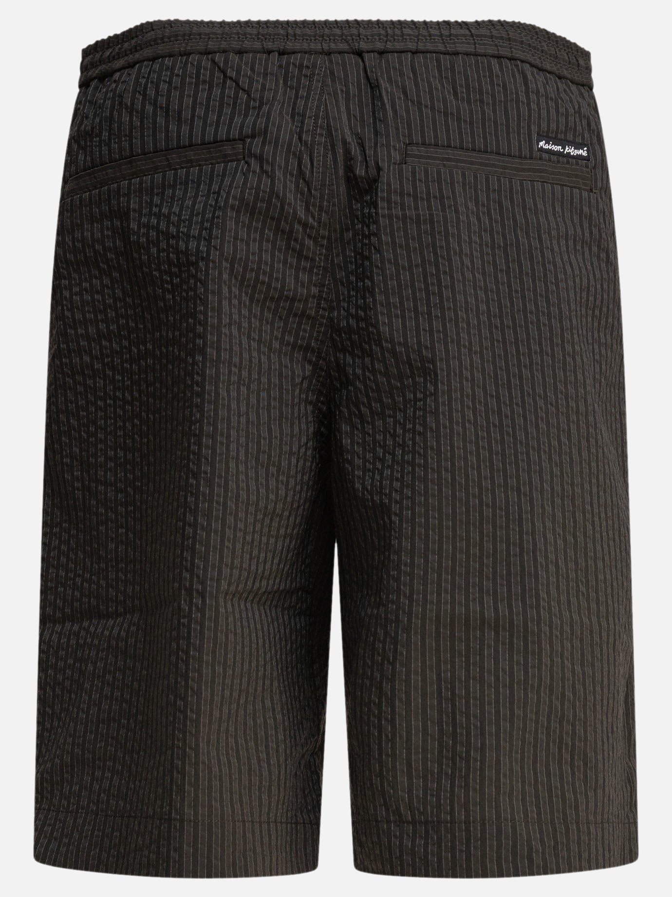 Short con lacci Striped  Verde - Maison Kitsuné Uomo | PDP | VIETTI Online Store | Zoom-Modal_2
