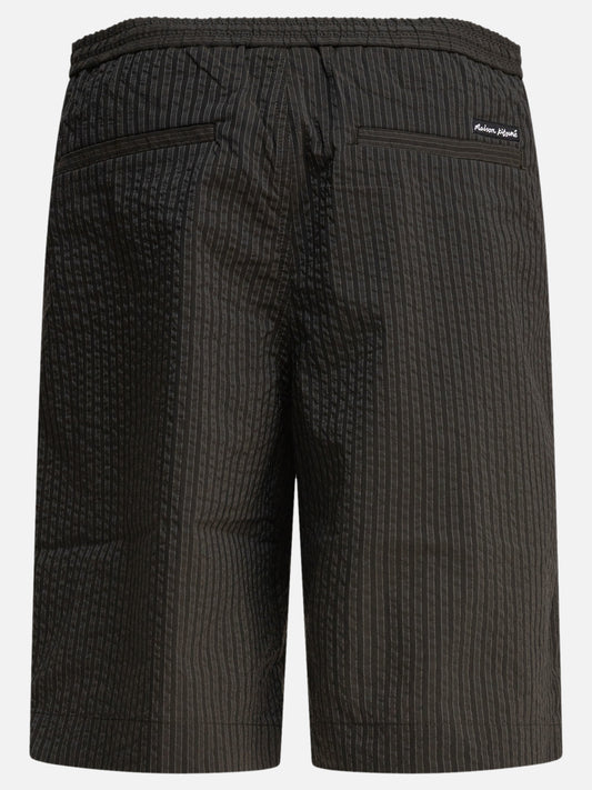 Short con lacci Striped  Verde - Maison Kitsuné Uomo | PDP | VIETTI Online Store | 2
