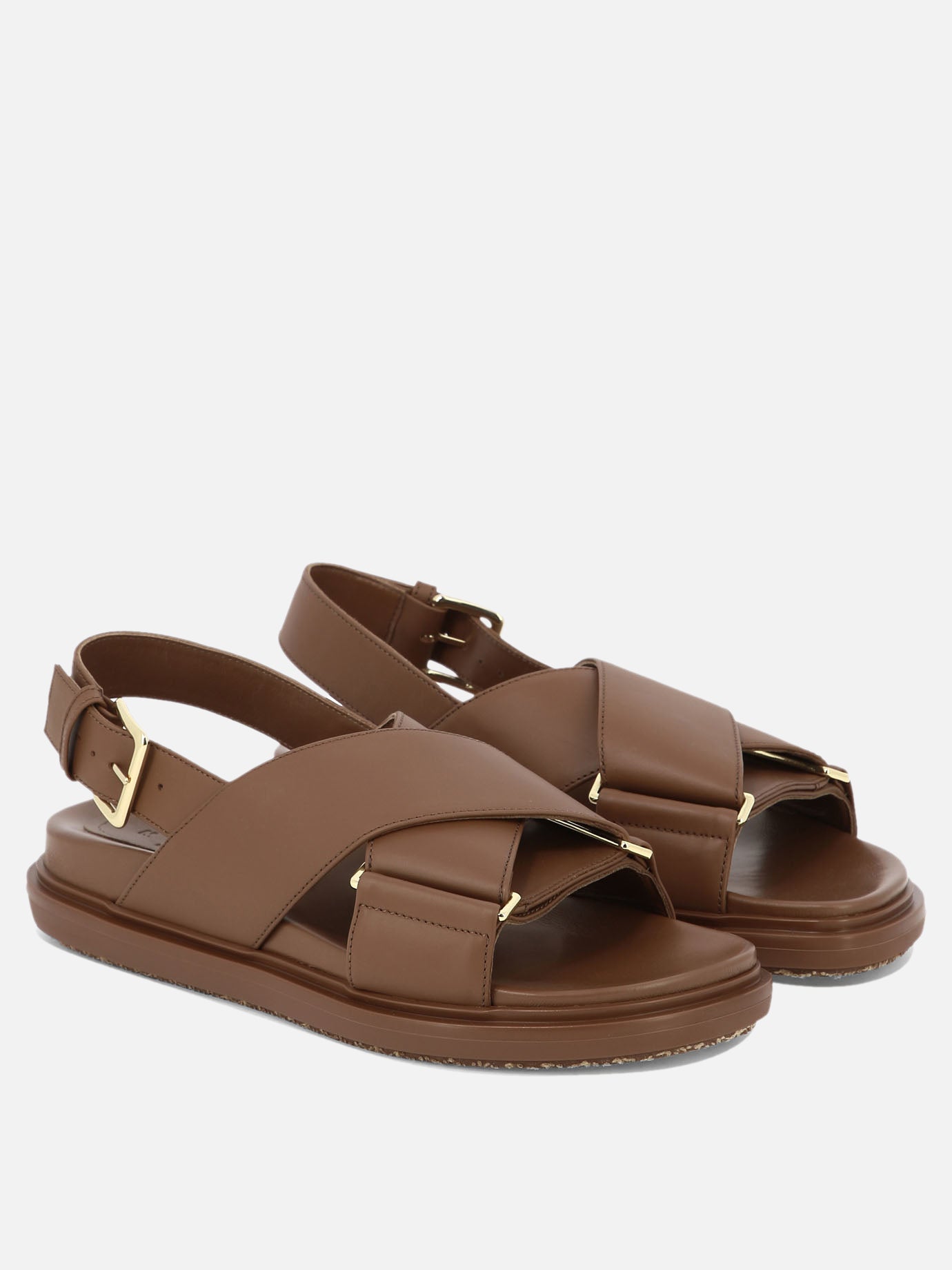 Sandali bassi 100% leather - 100% rubber  Marrone - Marni Donna | PDP | VIETTI Online Store | thumbnail_2