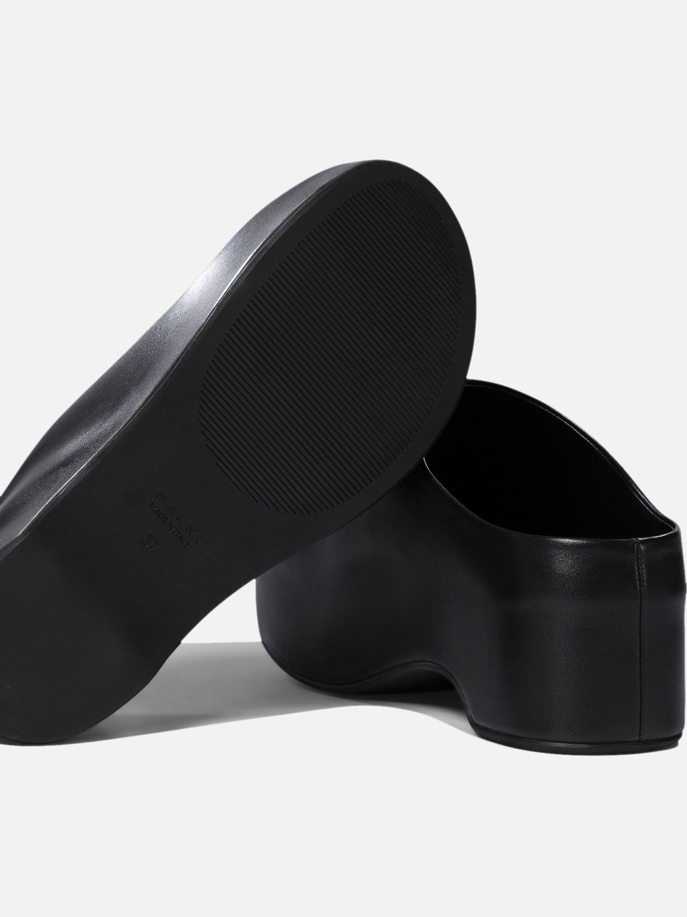 【関税込み】MARNI Chunky clog sabot Brown leather chunky clog sabot | Marni