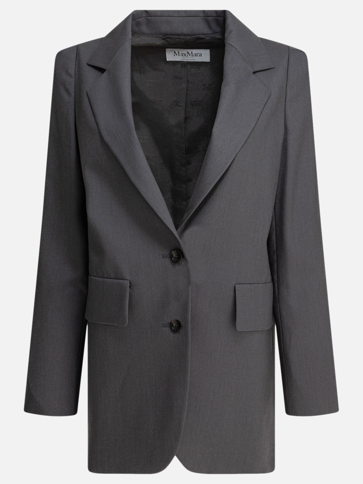 Max Mara Virgin wool "Ebridi" blazer Grey - VIETTI