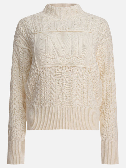 Max Mara Maglione in lana e cashmere 14492125_S White 1