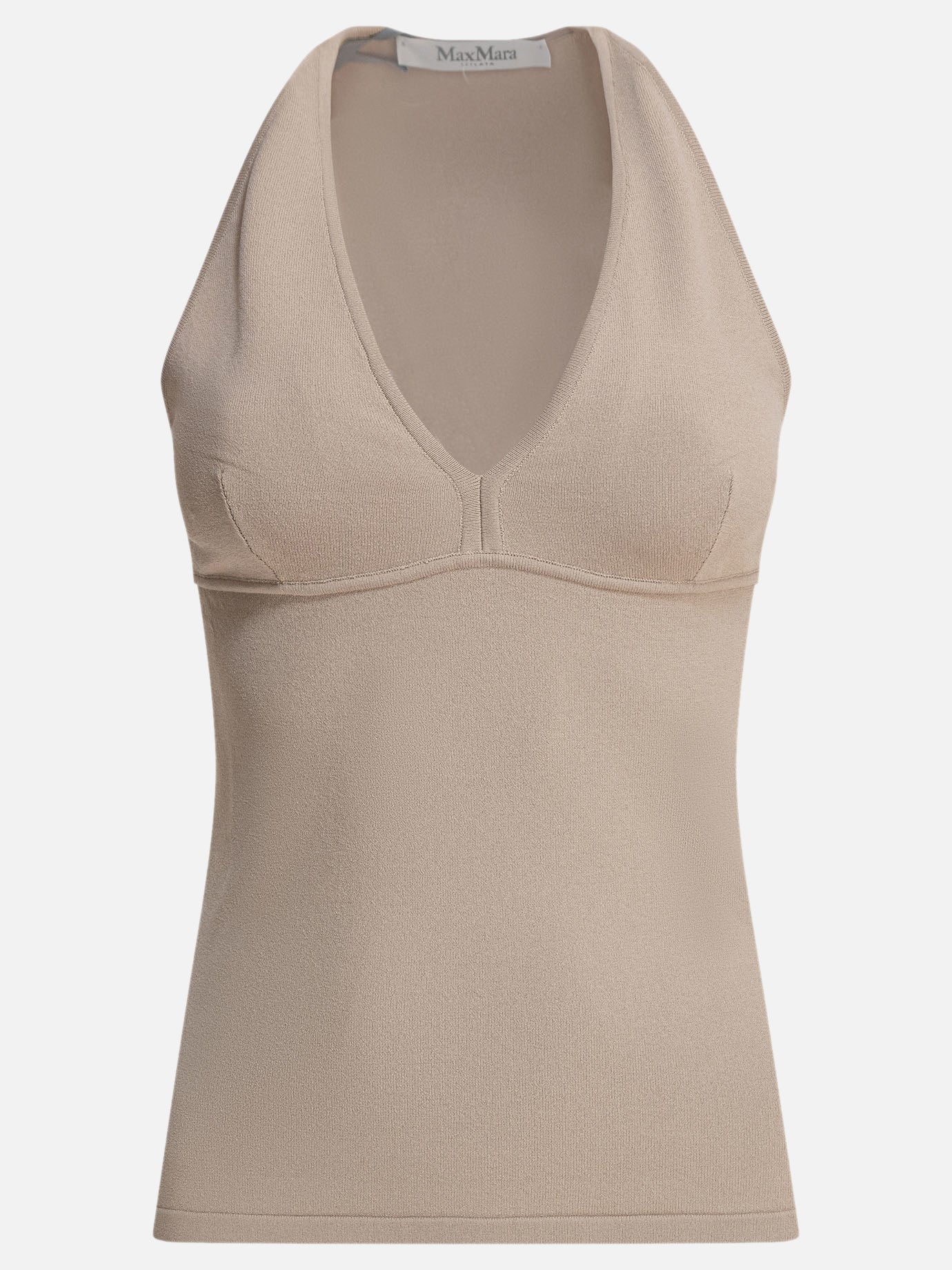 Tank tops Solid colour  Beige - Max Mara Women | PDP | VIETTI Online Store | thumbnail