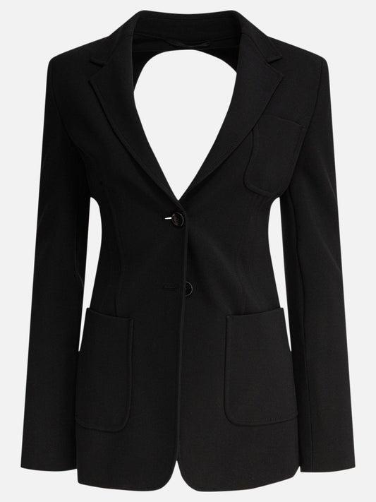 Max Mara Slim jersey blazer Black

