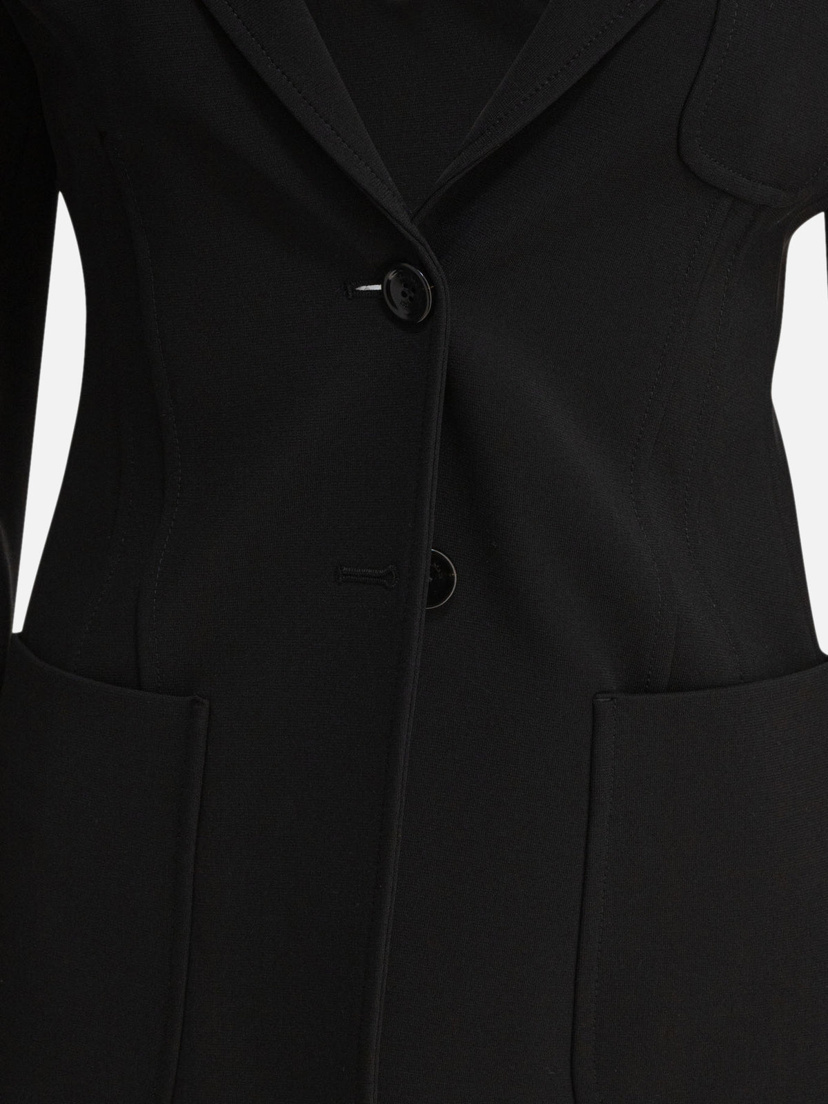 Max Mara Slim jersey blazer Black - VIETTI