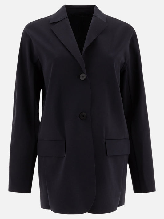 Max Mara Single-breasted jersey blazer Blue

