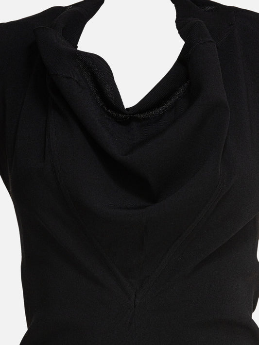 Max Mara Sportmax Sleeveless draped bodysuit Black


