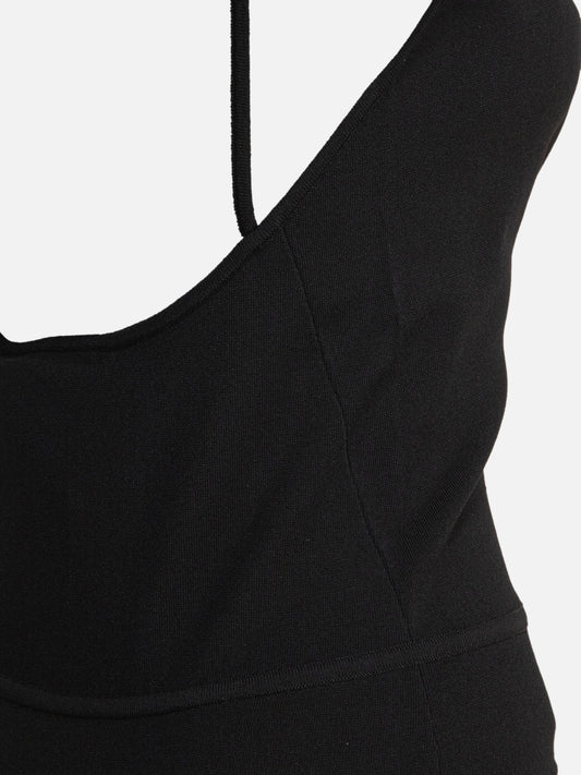 Max Mara Sportmax Sleeveless draped bodysuit Black

