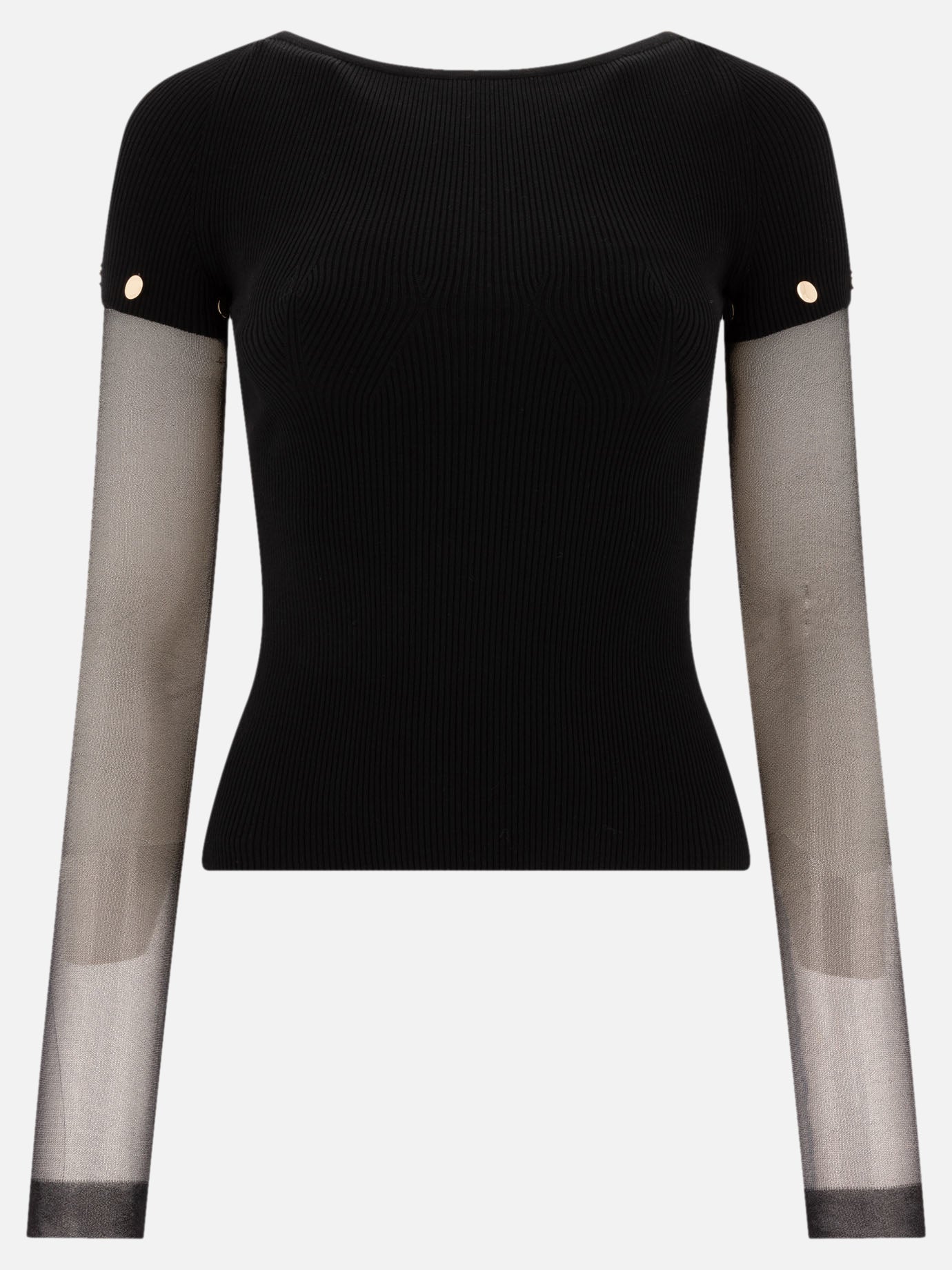 T-shirt girocollo Solid colour  Nero - Max Mara Sportmax Donna | PDP | VIETTI Online Store | Zoom-Modal
