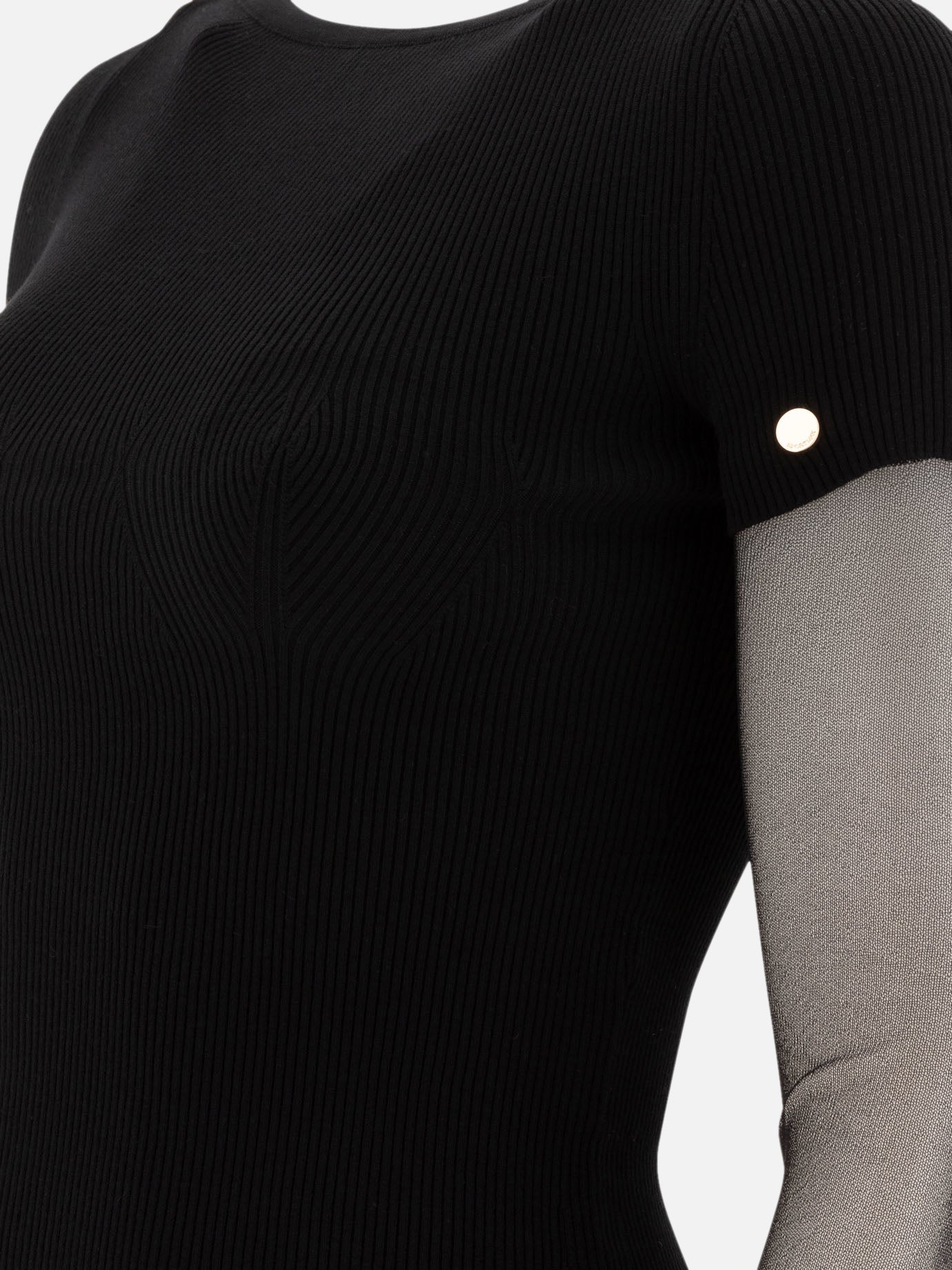 T-shirt girocollo Solid colour  Nero - Max Mara Sportmax Donna | PDP | VIETTI Online Store | Zoom-Modal_4
