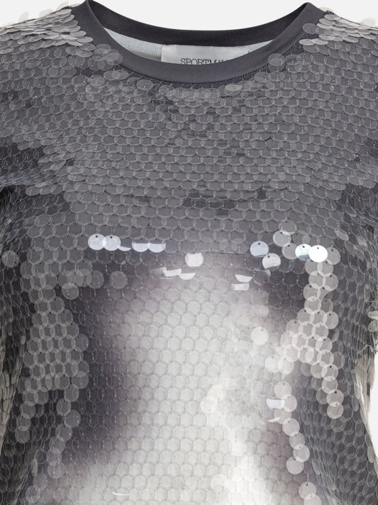 Max Mara Sportmax T-shirt with sequins Grey

