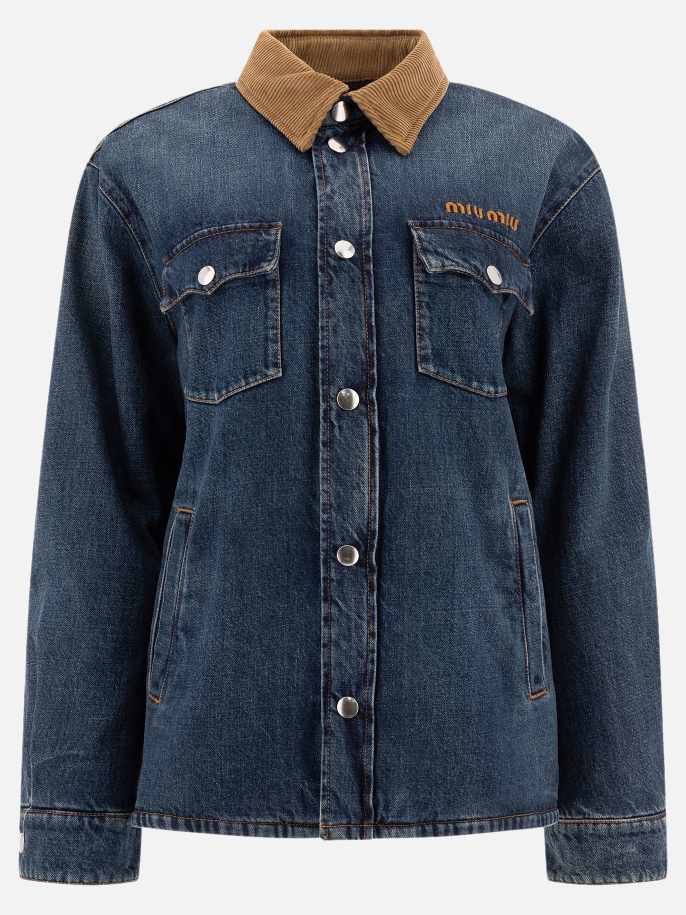 Piumini corti Logo  Blu - Miu Miu Donna | PDP | VIETTI Online Store | Zoom-Modal
