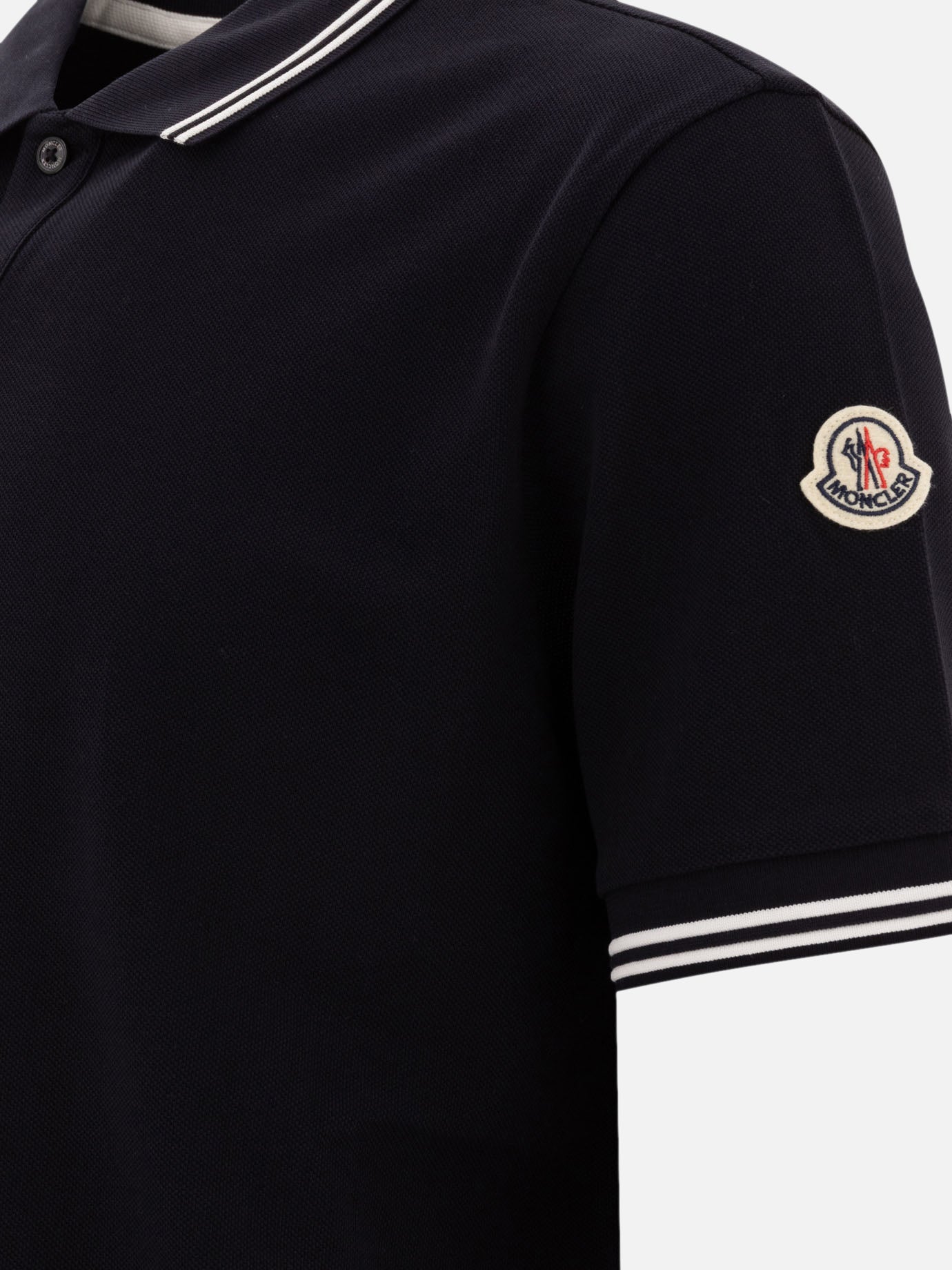 Polo con bottoni Logo  Blu - Moncler Uomo | PDP | VIETTI Online Store | Zoom-Modal_4
