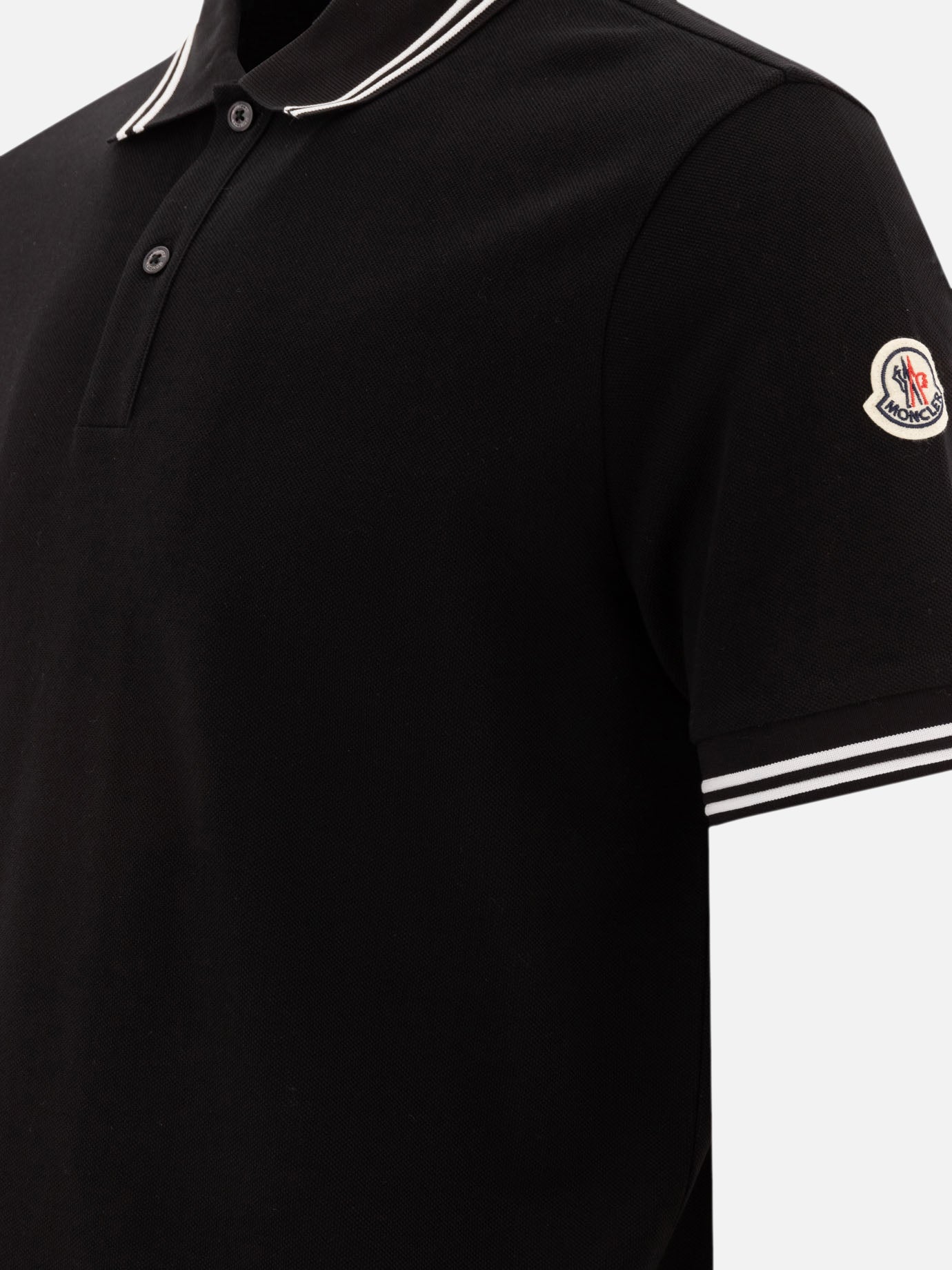 Moncler Cotton pique polo shirt 13789600_S Black thumbnail_4