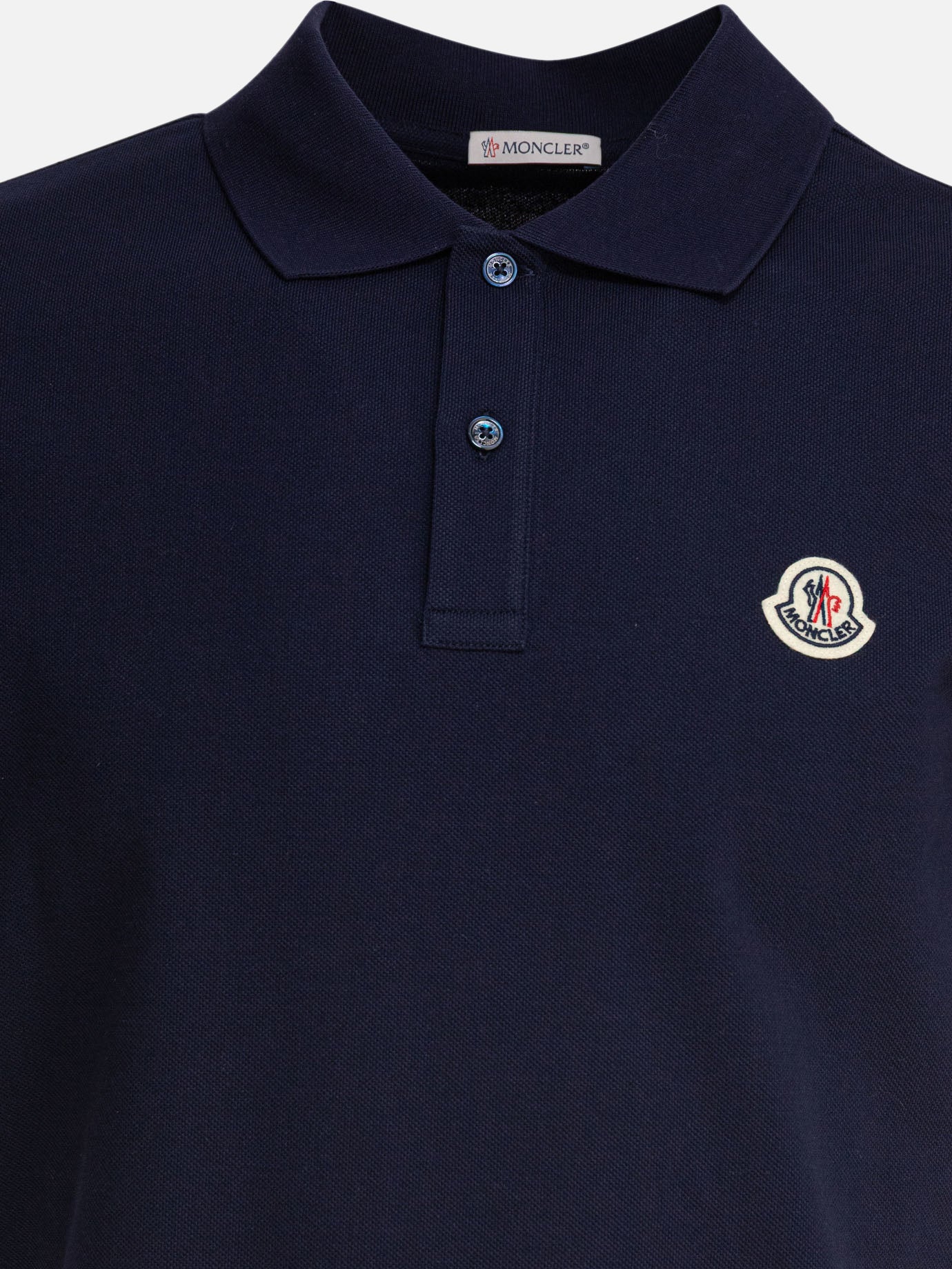 Polo con bottoni Logo  Blu - Moncler Uomo | PDP | VIETTI Online Store | Zoom-Modal_3
