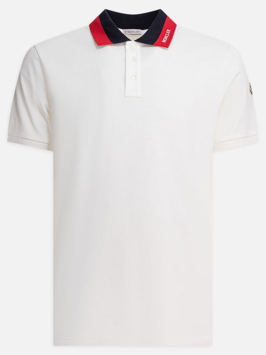 Moncler Cotton pique polo shirt 19884956_S White 1