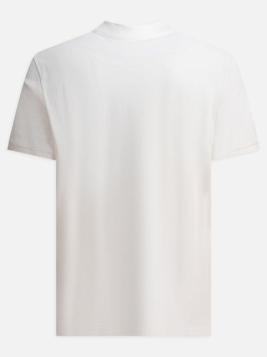 Moncler Cotton pique polo shirt with logo patch 12046665_S White 2
