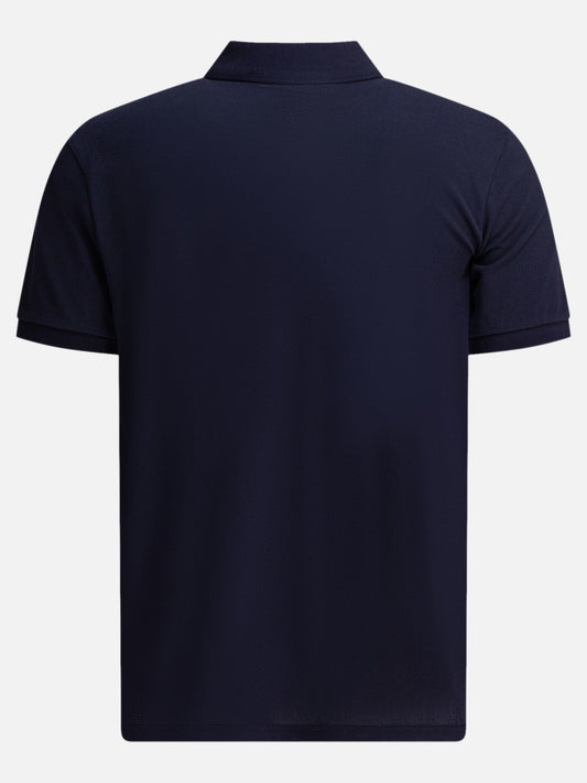 Moncler Cotton pique polo shirt with logo patch 17467239_S Blue 2