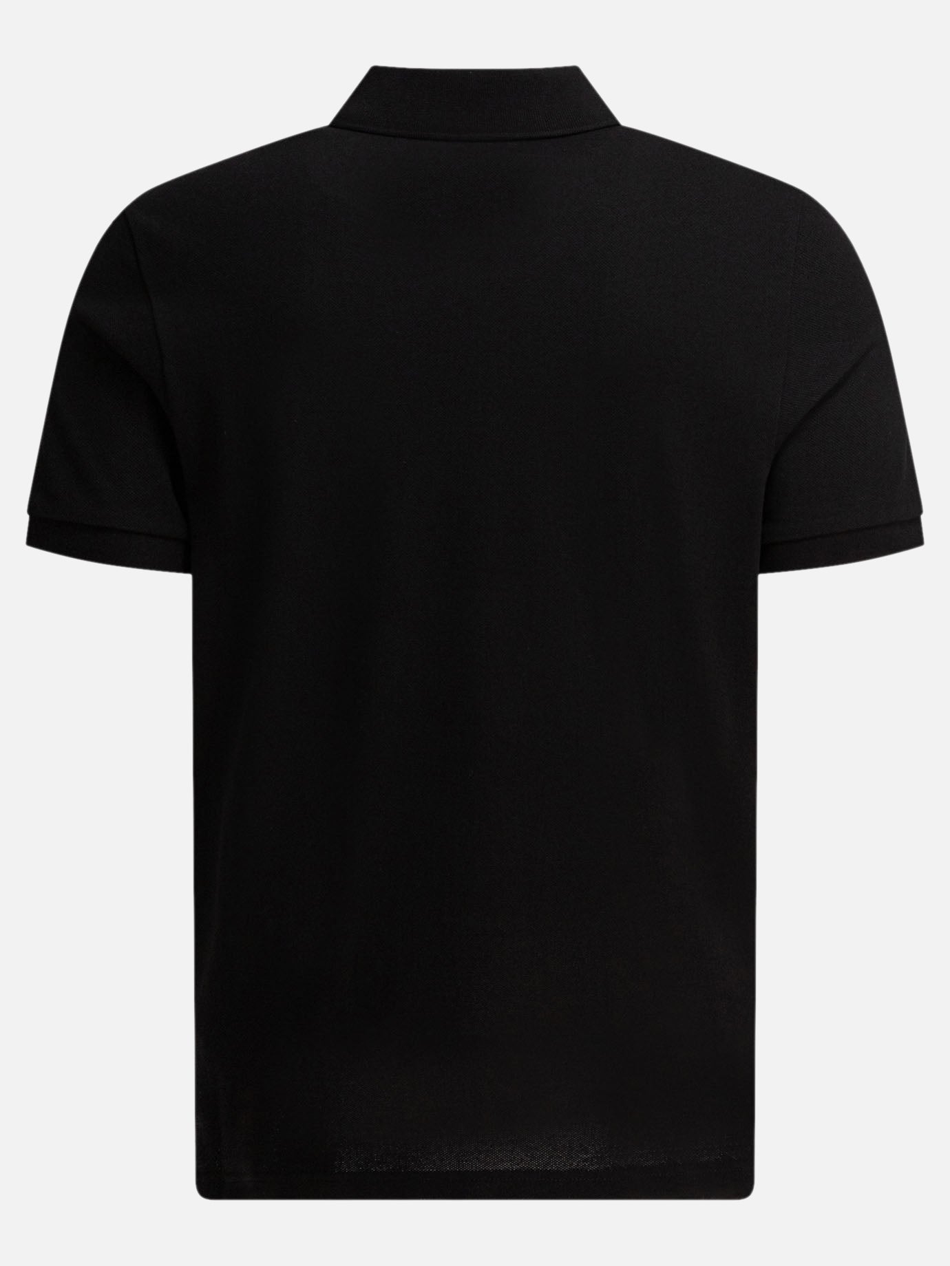 Moncler Cotton pique polo shirt with logo patch Black