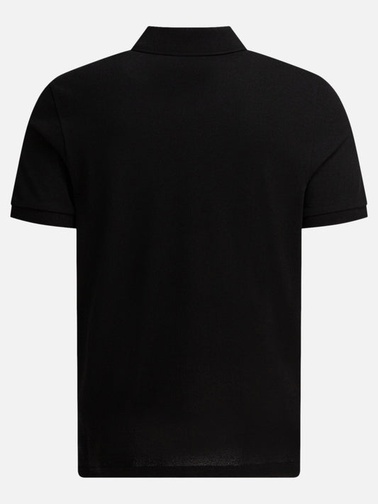 Moncler Cotton pique polo shirt with logo patch 18191415_S Black 2
