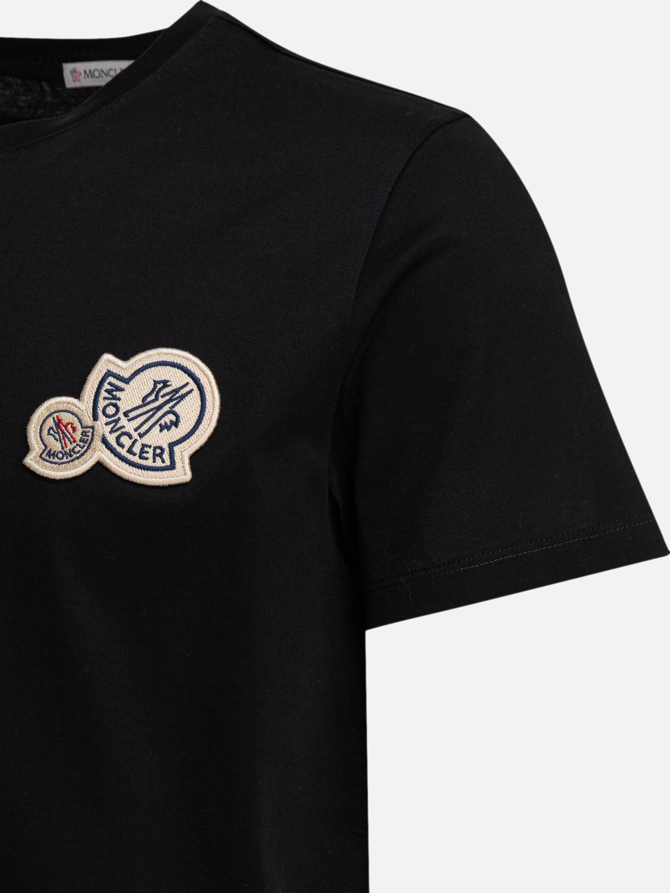 Moncler T-shirt con doppio patch logato 14342519_S Black thumbnail_4