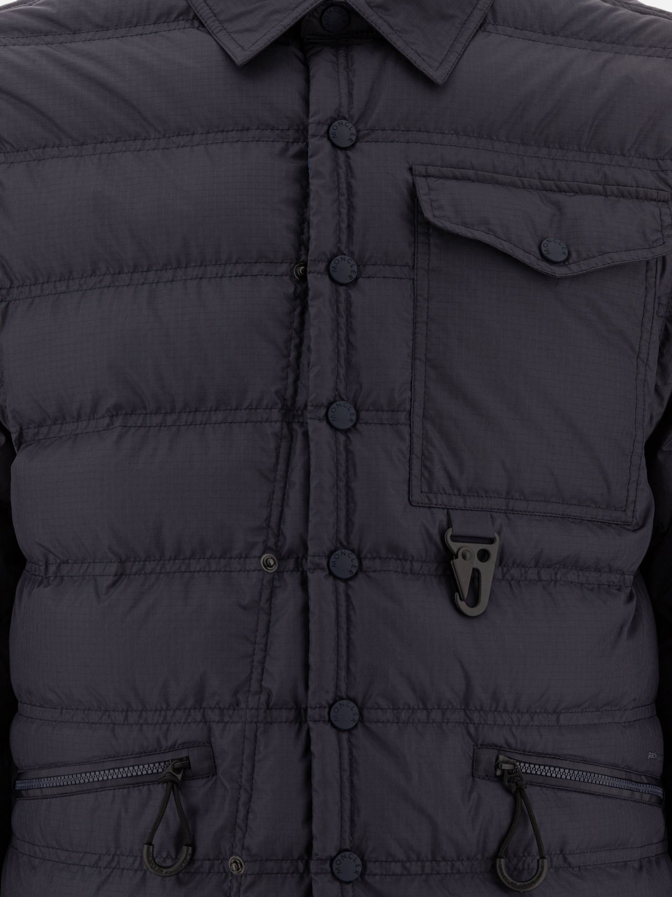 Down jackets Solid colour  Blue - Moncler Grenoble Men | PDP | VIETTI Online Store | Zoom-Modal_3
