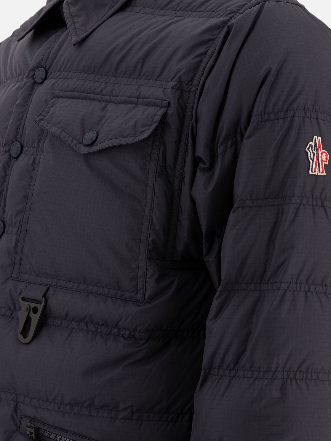 Down jackets Solid colour  Blue - Moncler Grenoble Men | PDP | VIETTI Online Store | Zoom-Modal_4
