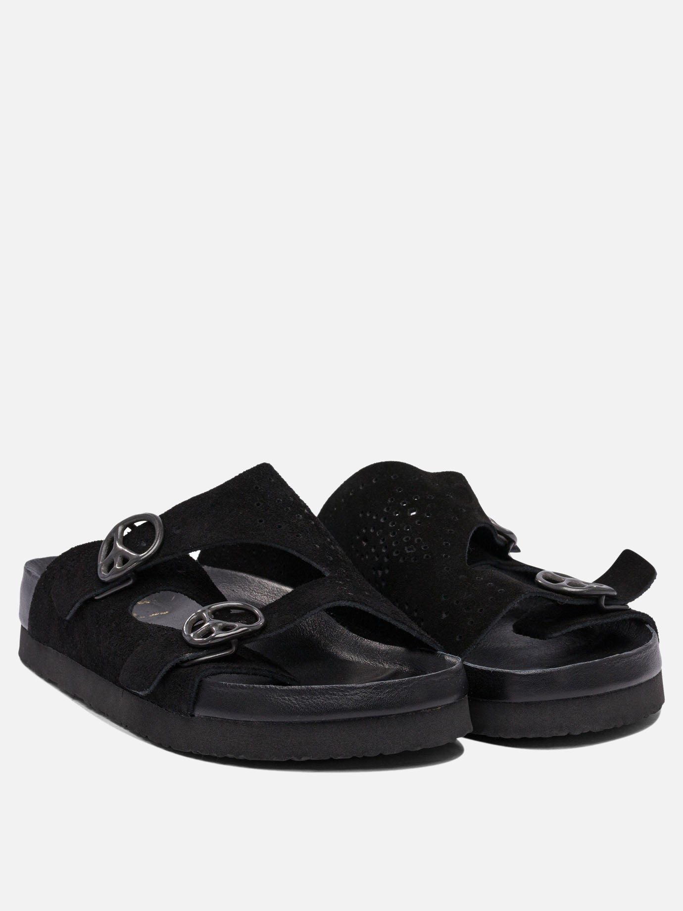 Slides 100% leather - 100% rubber  Black - Needles Men | PDP | VIETTI Online Store | Zoom-Modal_2
